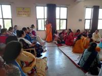 Dharmapracharaka Dr. Chaitanya Gulvady, Sanchalaka-s, and Sadhaka-s interact with with local Saraswats, College faculty, and students of Vivekanand Group of Colleges, Mathura Pass, Aligarh (19 March 2025)